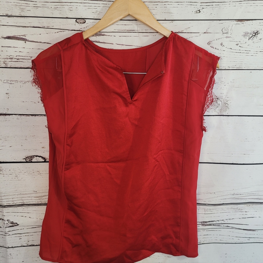 Express Red Blouse Size Small - image 2